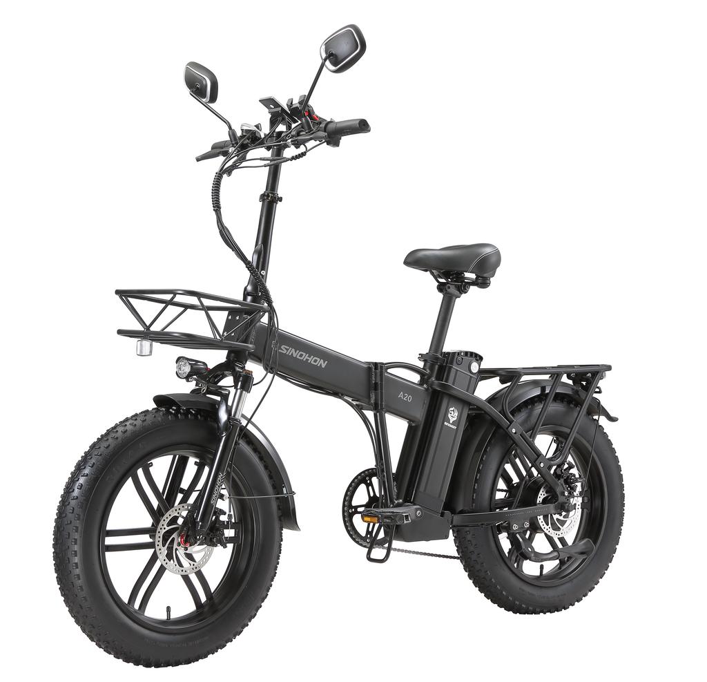 SINOHON A20 City Commuting Adult Electric Bicycle 500W Motor 48V18Ah Battery Multi Terrain E-Bike 20 Inch Road Tires With Tow Seat Electric Bicycle
