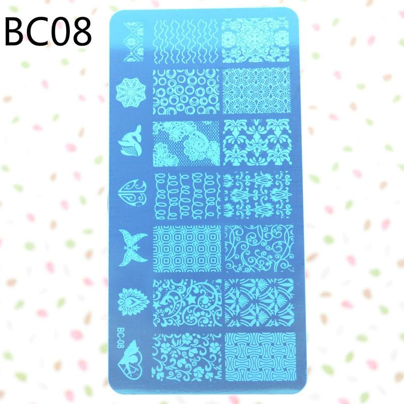 Мода для ногтей 12x6см Новые 10 дизайнов Цветок/Рождество Сделай сам Полировка Штамповка Штампы для ногтей Шаблоны Нейл-арт