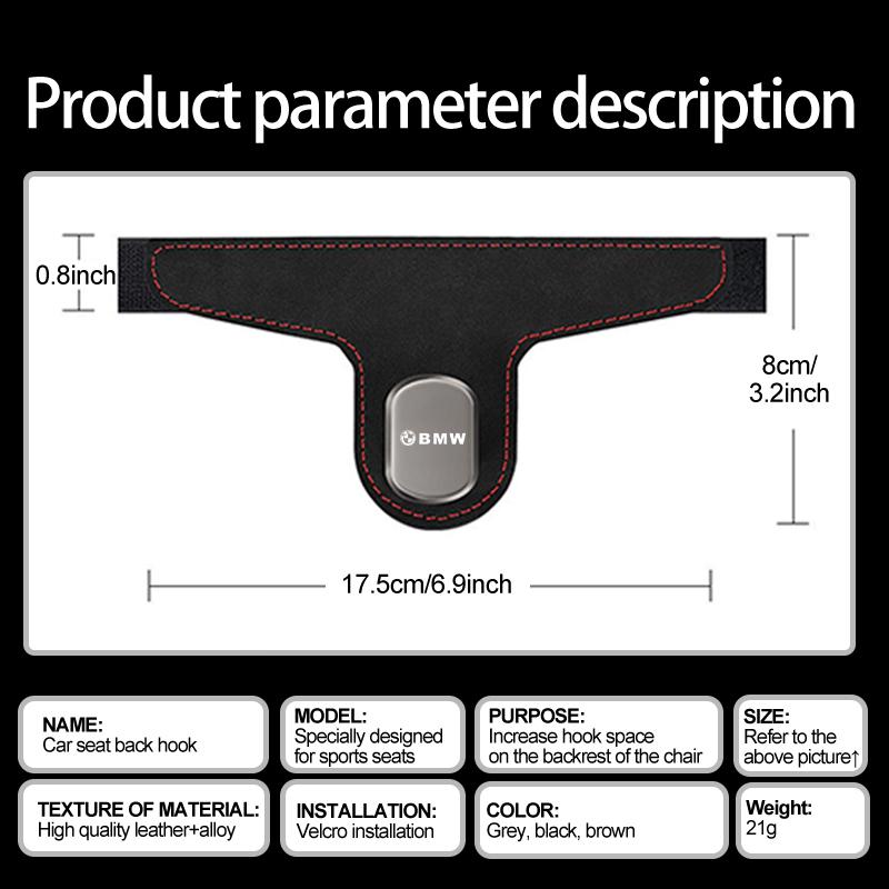 Hanging Car Seat Back Hook Flip Fur Invisible Storage Holder For BMW M Performance E36 E46 E60 E90 E91 E92 E93 F30 F20