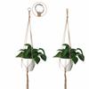 Vintage Lifting Decoration Basket Rope Plant Hanger Home Garden Flowerpot Holder