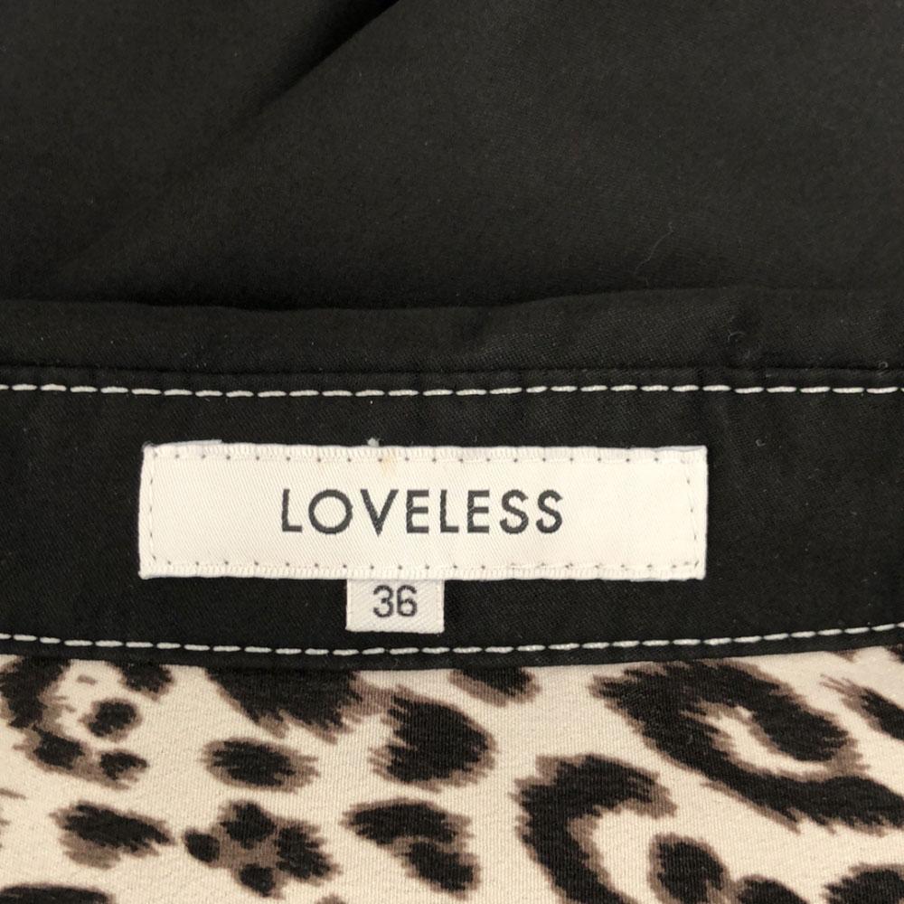 LOVELESS Леопардовый принт Длинный рукав Длинное платье-рубашка 36 черный Женщины Б/У