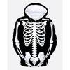 Halloween Skull Hoodie 3D Printed Men's and Women's Scary Street Clothing Hoodie Pullover Hoodie Children's Wear