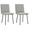 VidaXL Dining Chairs Set of 2 Light Grey Velvet 4101103
