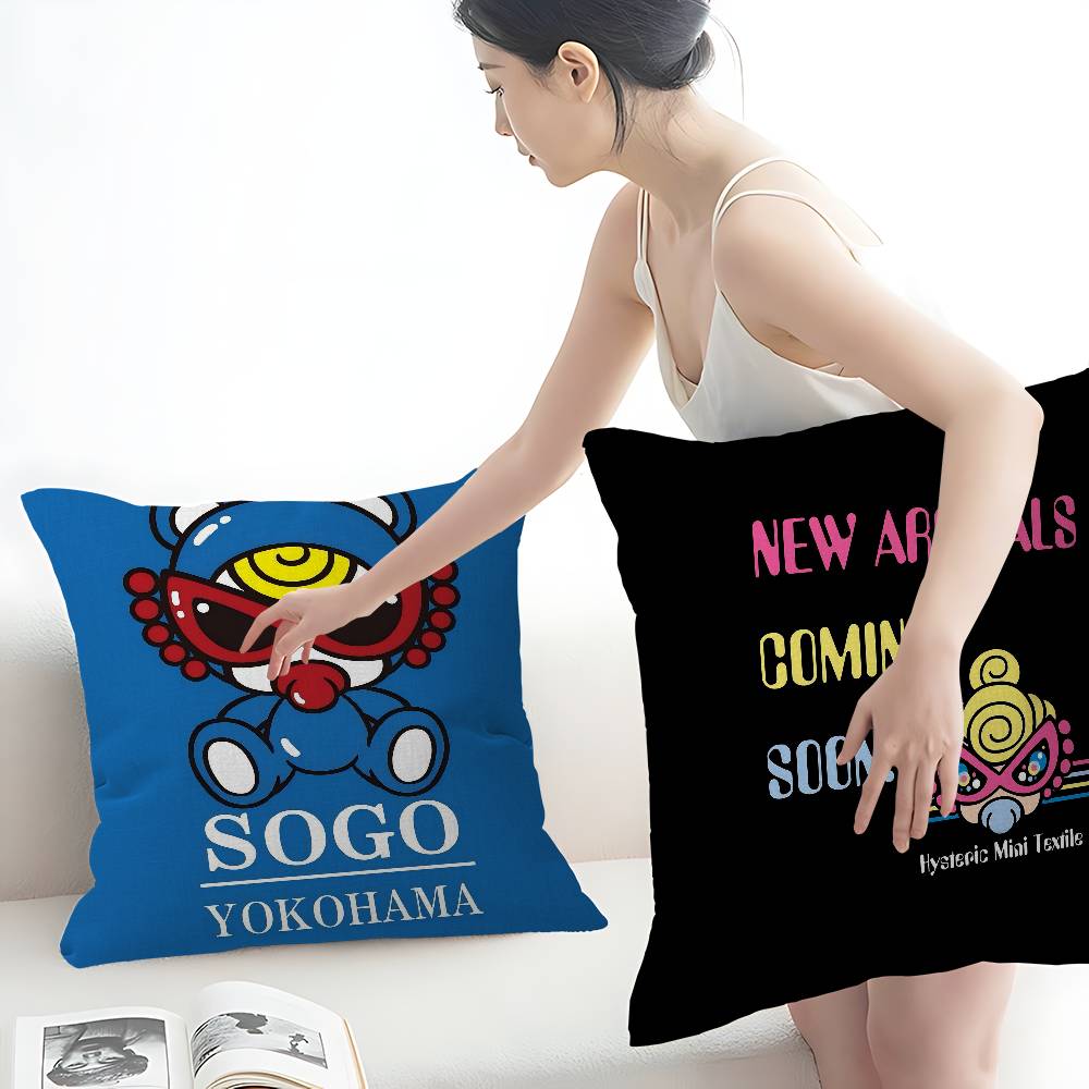 H-Hysteric M-Mini Cute Girl Pillow Gift Home Office Decoration Pillow Bedroom Sofa Car Cushion Coverpillow Case