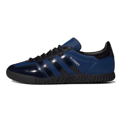 Blondey McCoy x Gazelle Indoor Минеральный синий Черный Унисекс Кроссовки Основной черный Серебристый металлик GY4425