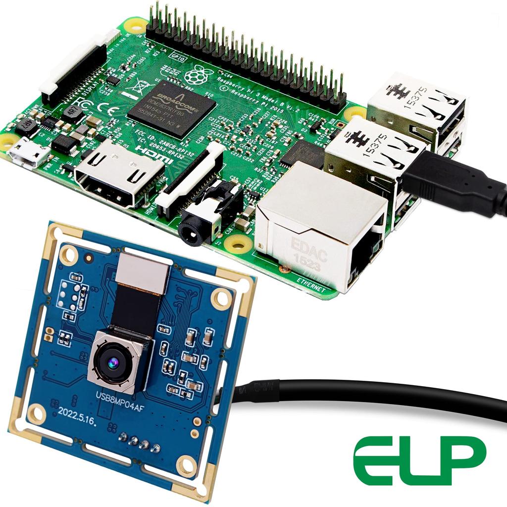 ELP 4K USB Wide 8MP Webcam IMX179 Webcam Video for Industrial Embedded Laptop USB Surveillance PC Camera Camera, Autofocus, Angle, Compact, Module,