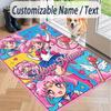 Custom Text Sailor Moon Pattern Floor Rug Soft Indoor Carpet Mat Living Room Bedroom