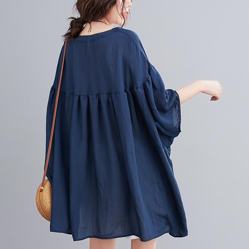 DIMANAF 2024, женская футболка больших размеров с принтом, лоскутные топы с круглым вырезом, свободные летние футболки 2024, новые однотонные футболки синего цвета