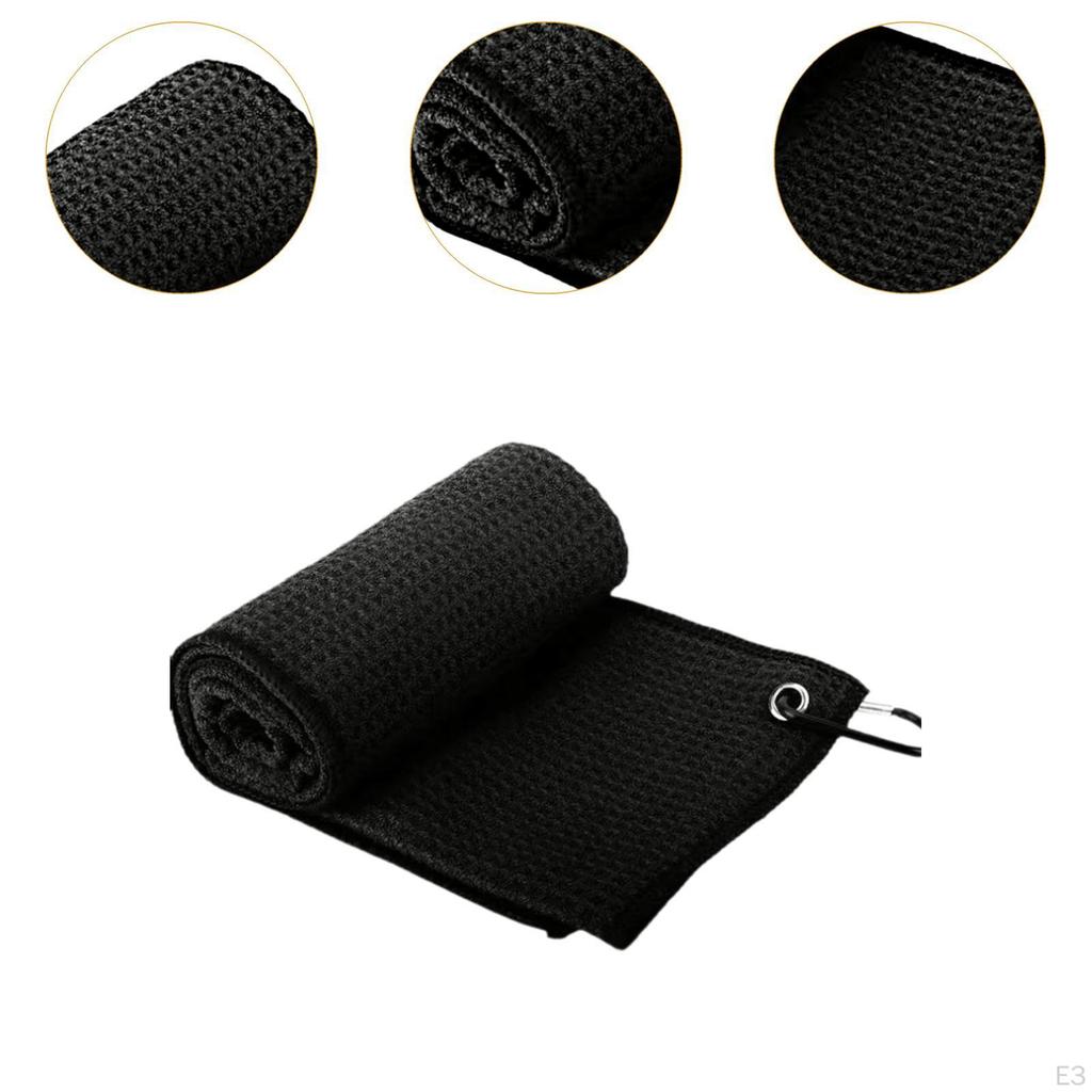 Сумка для полотенец для гольфа, маленькая, с карабином, мягкая, быстросохнущая, впитывающая воду