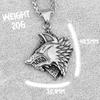 Скандинавский мужской винтажный кулон из нержавеющей стали, мужской модный кулон Viking в стиле панк с волчьей головой, подарок