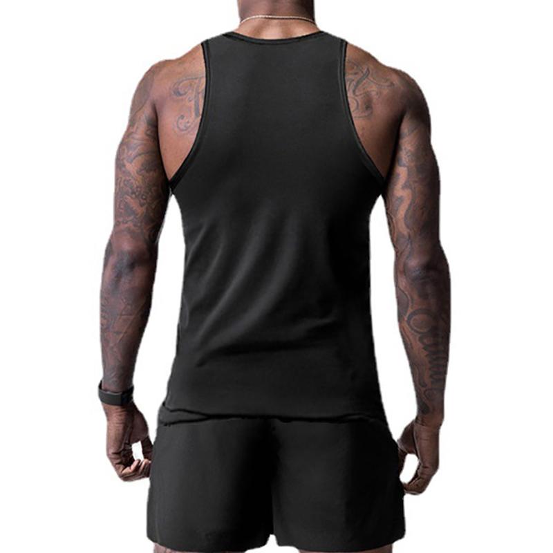 Men's Sweatshirt Mesh Breathable Sports Sleeveless T-shirt Summer Exercise Tank Top