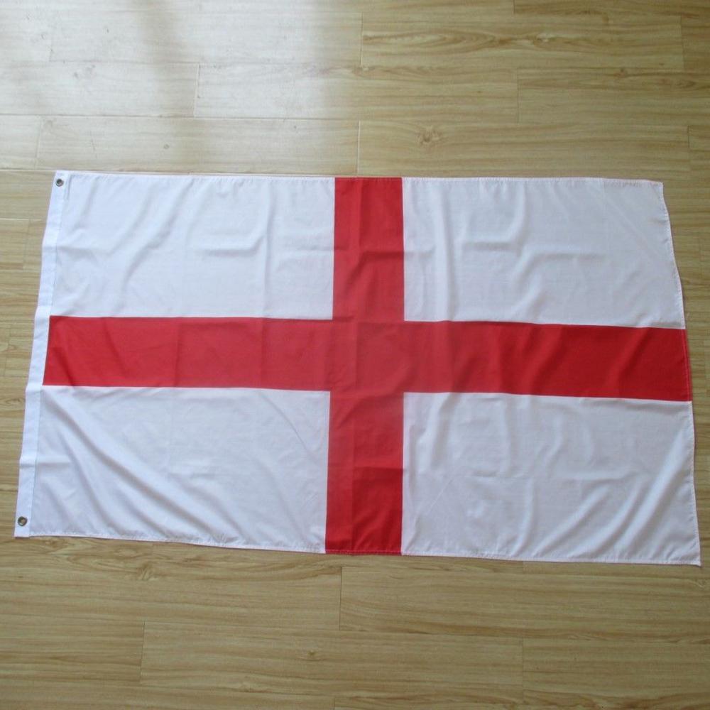 New 3*5ft England Flag St George Cross Flags English Eyelets Football Rugby Day