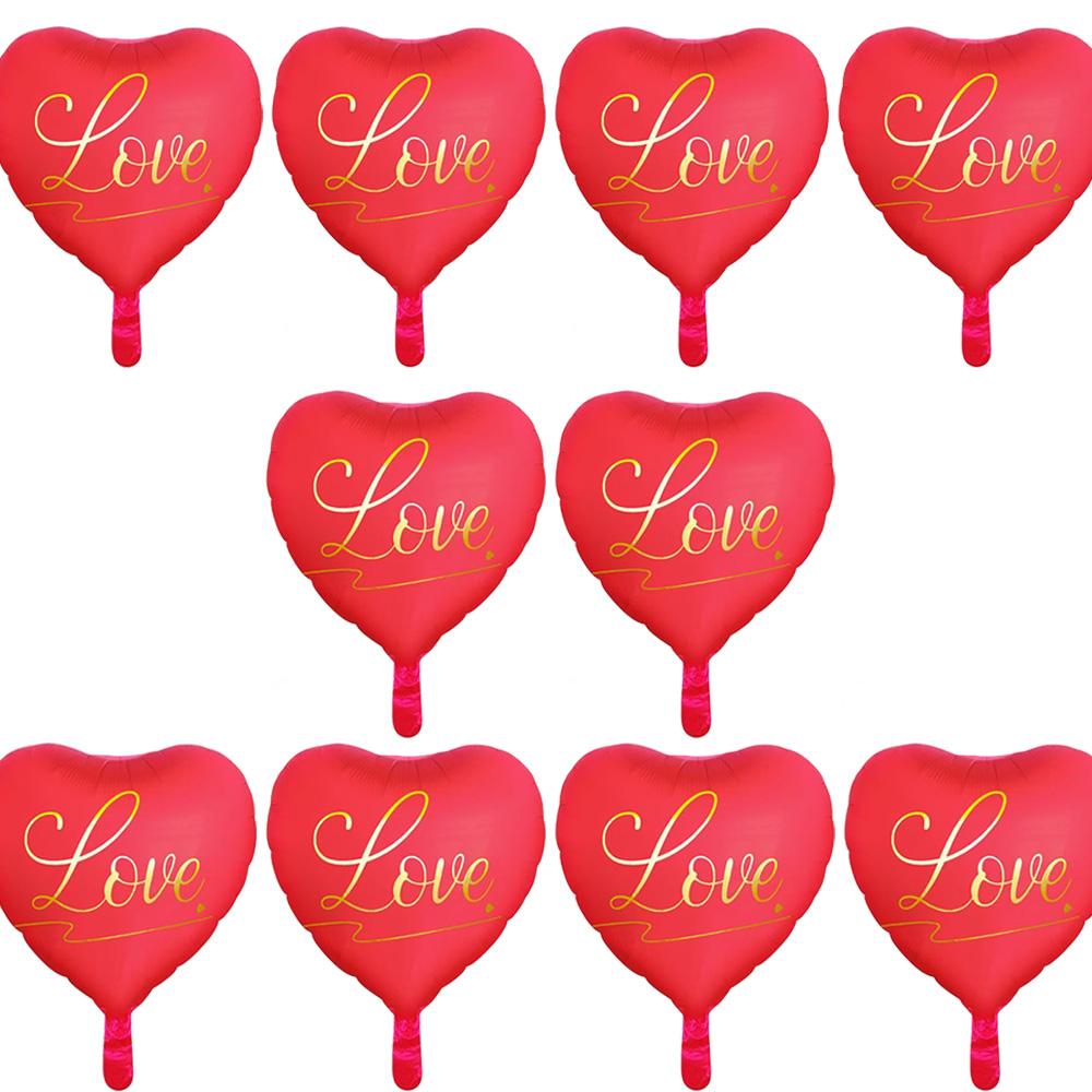 Ins Style 18inch Love Hearts, Aluminum Foil Balloons, Very Suitable for Valentine's Day, Birthday Parties, Engagement Weddings, Confession of Lo