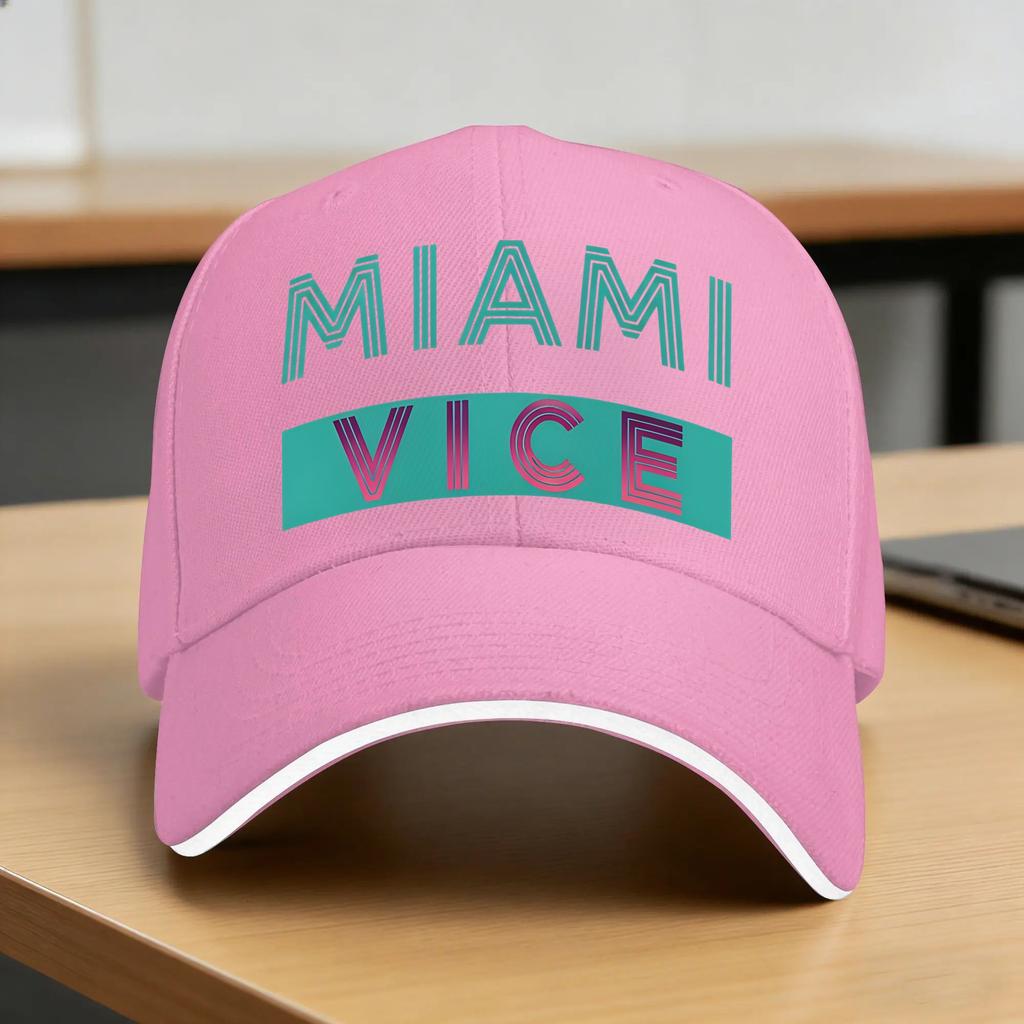 Miami Vice Logo Casual Baseball Cap Kpop Rock Trucker Hat Summer Dropshipping Unisex Adult Vintage Baseball Caps