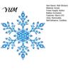 Non Marking Festive Window Stickers Christmas LED Snowflake Wall Stickers, Lighted Decor, Self-Adhesive Gift for Home Decor Winter Art with