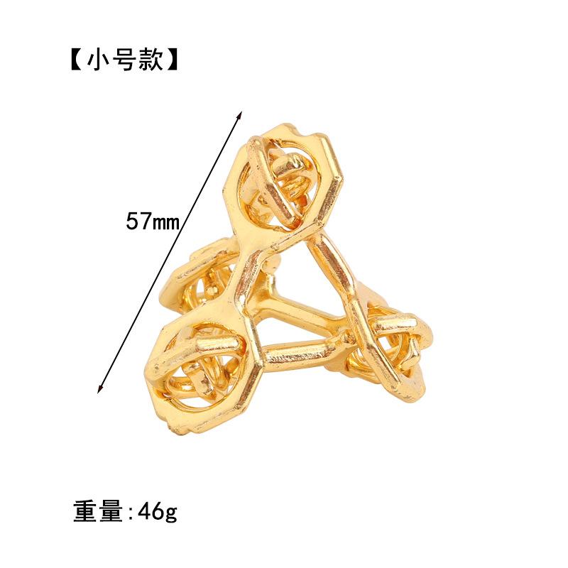 Puzzle Zinc Alloy Intelligence Unlocking Ring Unlocking Set, Nine-Link Educational Toy, Kong Ming Luban Lock Mechanism Box