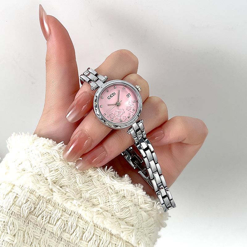 Niche high-end alloy watch student party exquisite medieval quartz watch women's waterproof bracelet watch