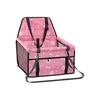 Dog Car Seat Bag Folding Pet Carriers Bag Waterproof Hollow Ventilated Mesh Adjustable Strap Stable Dog Cat Carrying Basket Travel Pet Car Bag