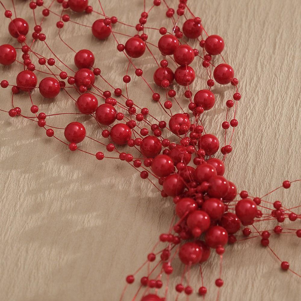 Imitation Pearl Beaded Tassel Wreath Multi-Layer Women Daily Hair Wear Wedding