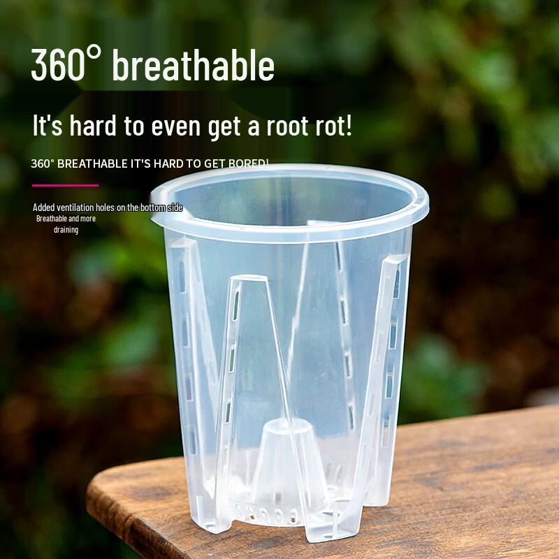 Meinaijia Transparent Breathable Orchid Pot