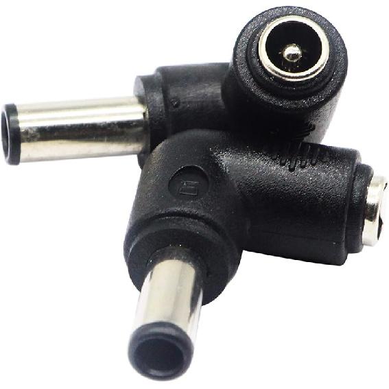 zdyCGTime DC2.5x0.7mm Male 90 Degree Angle to DC5.5x2.1mm Female Adapter5 Volt DC Barrel Power Jack Charging Cable Connector for Tablet, Electronic