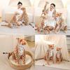 Realistic Leopard Plush Toy Soft Stuffed Cheetah Doll For Kids And Collectors