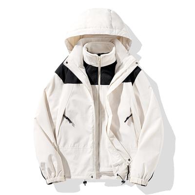 Модный мужской комплект из двух предметов 3 в 1 для походов на открытом воздухе для пар, съемный, водонепроницаемый, ветрозащитный, дышащий, женский походный костюм