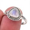 Natural Rainbow Moonstone Gemstone Handmade 925 Sterling Silver Ring S.9.5 J2j99