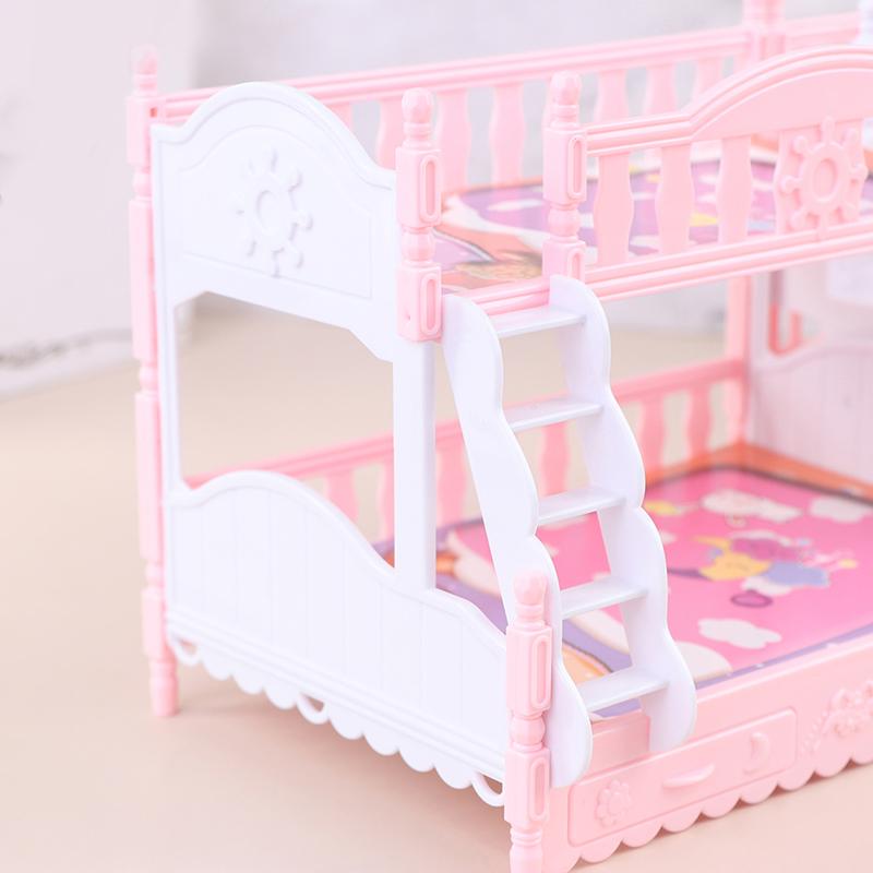 Doll Toy Furniture European Style Bunk Bed Double Bunk Bed Girl Birthday Toy