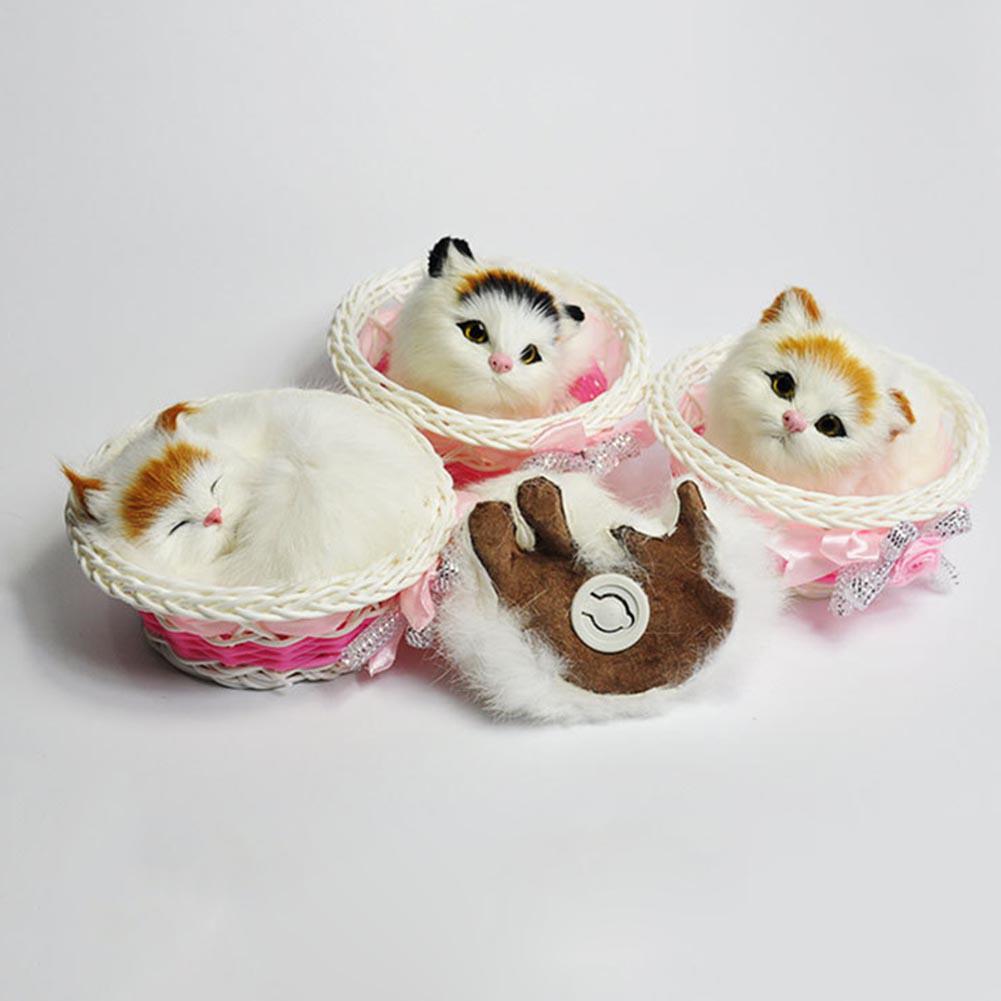 Реалистичная плюшевая игрушечная корзина для кошек, украшение для дома в виде кричащего автомобиля