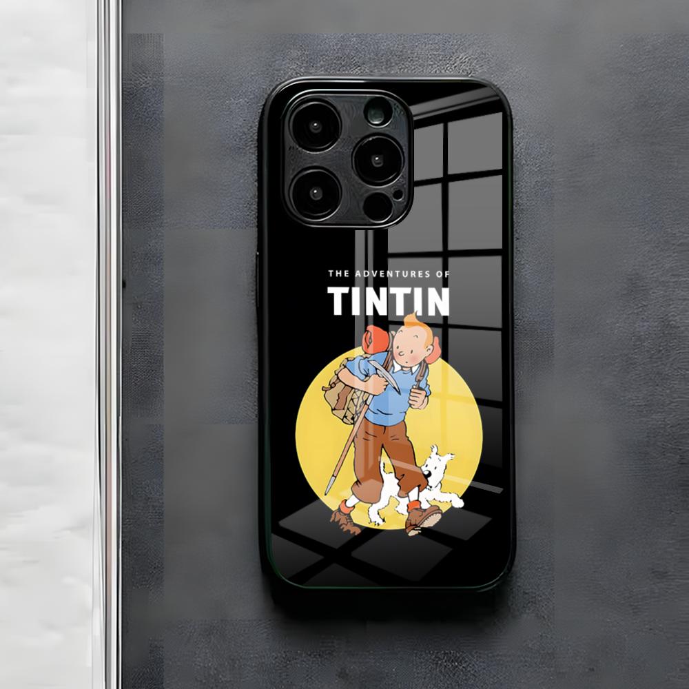 The Adventures Of T-TintinS Phone Case For IPhone 17 Air 16 E Pro Max 15 14 13 Mini 12 Pro 11 Max Plus Black Glass Cover