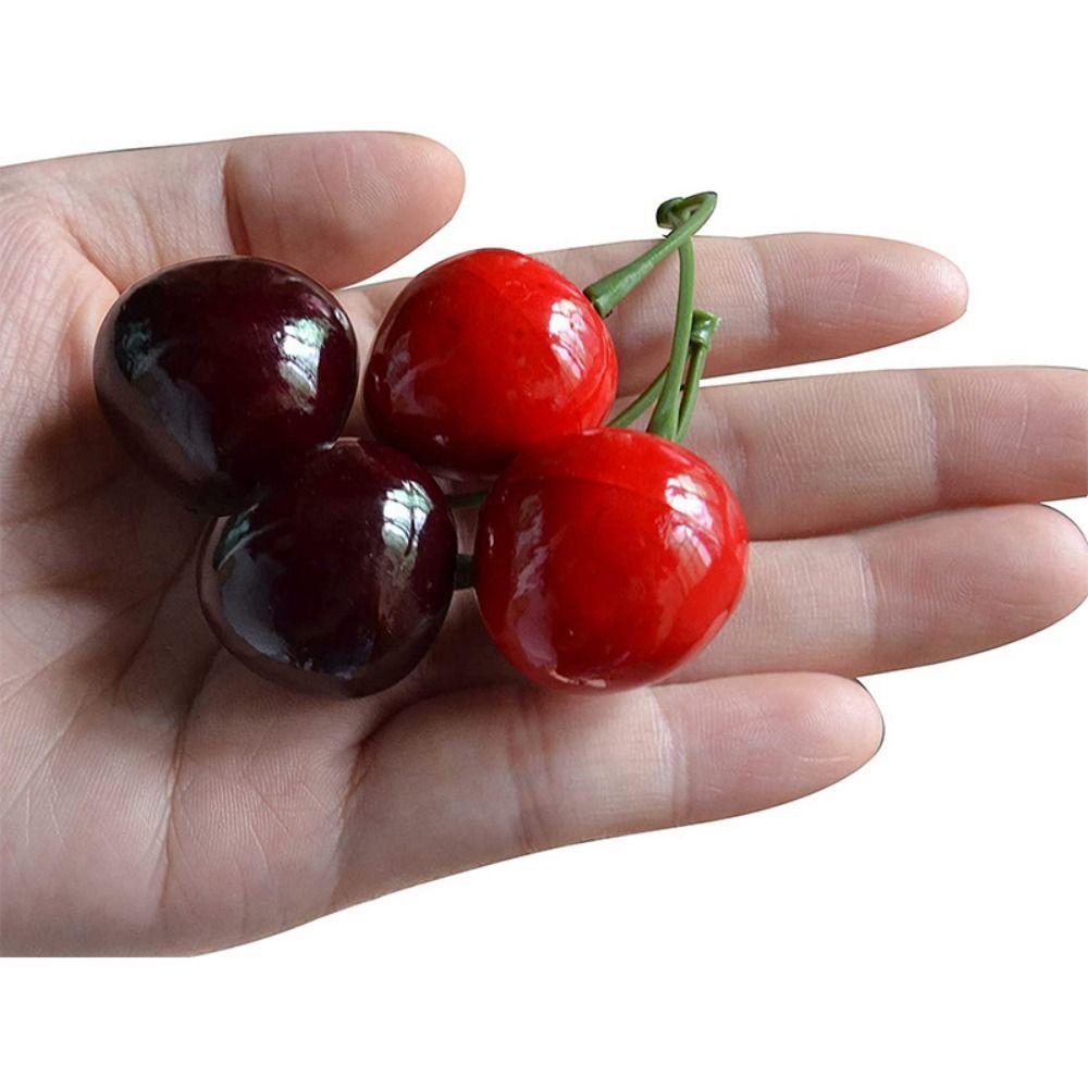 20PCS Photography Props Food Model Plastic Fake Cherry Lemon Patoto Toy