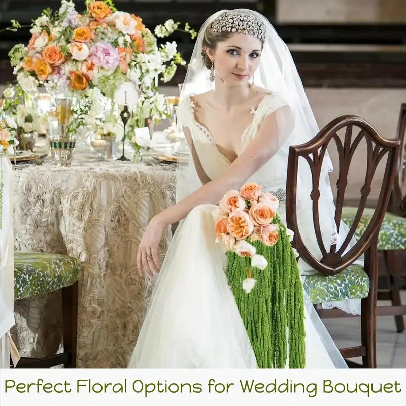 1PC Wool Wedding Decor Accessories Artificial Plants Soft Decoration Solid Party Simulated Long Spike Flower Wedding