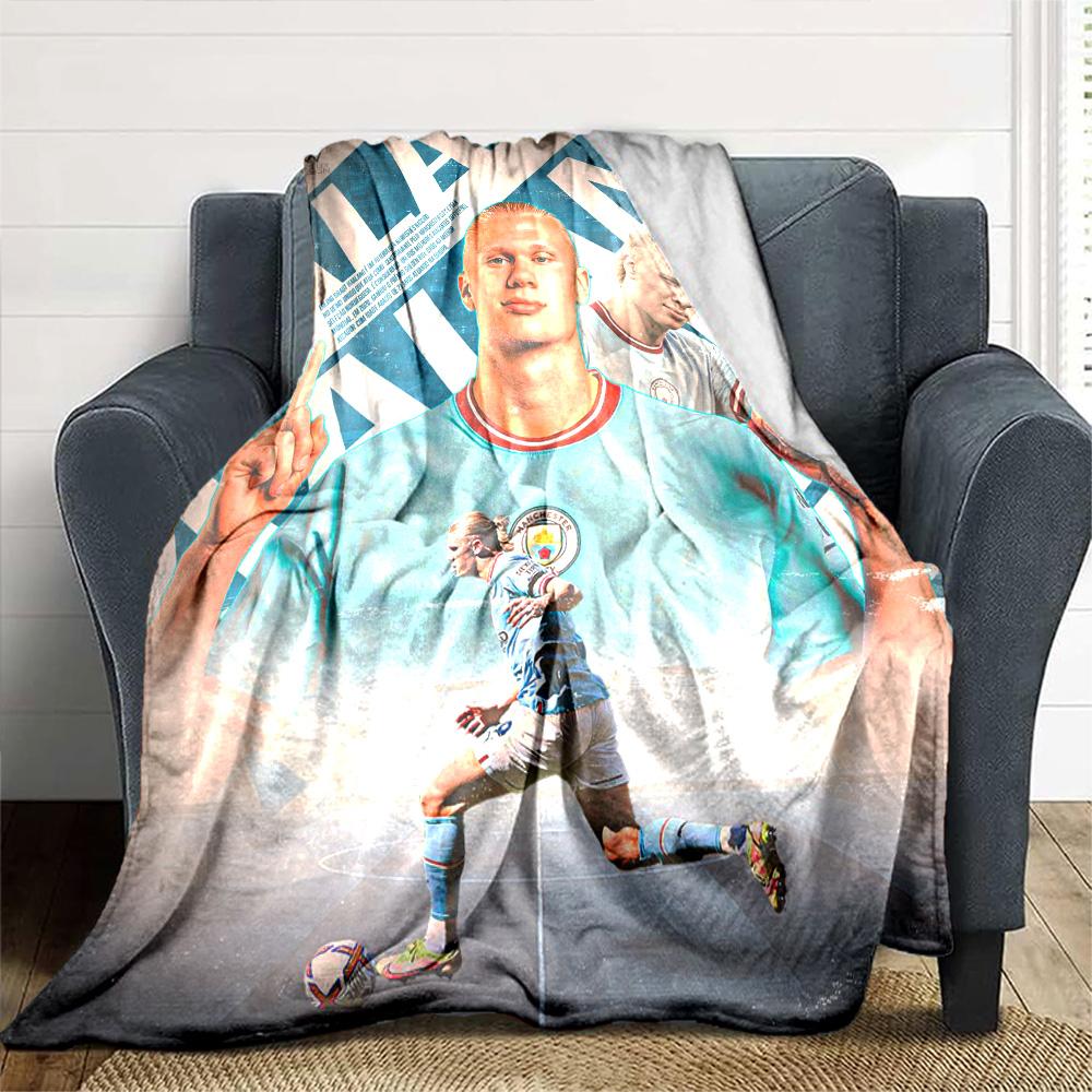 Haaland Blanket Comfortable Perfect for Bed Sofa Couch for All Seasons Modern Style Unique Gift for Family and Friends Camping