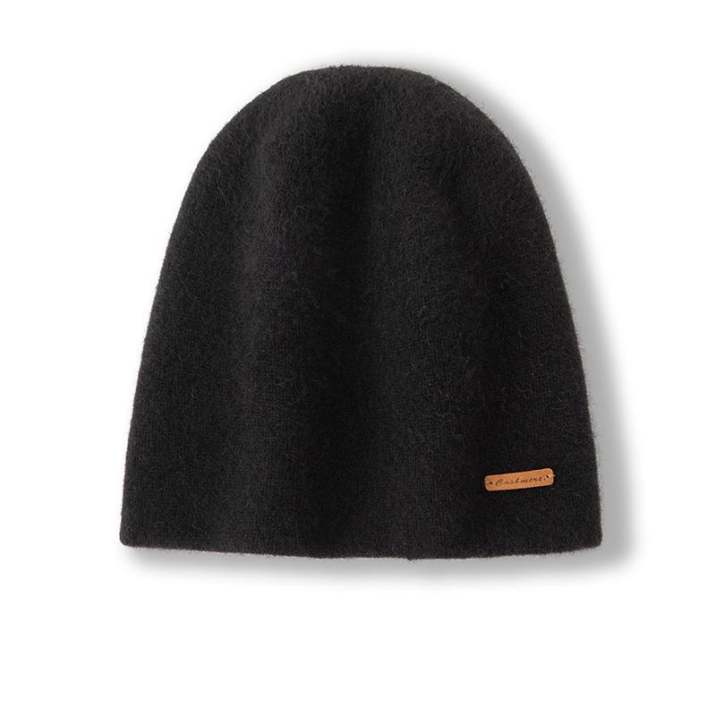 Женская шапка-бини из 100% чистого кашемира, мешковатого стиля, двойной вязки, зимняя, теплая, мягкая шапка-скулли, аксессуар для холодной погоды