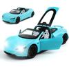 1/24 Tesla Roadster Diecast Toy Car,Alloy Diecast Car Model,Pull Back Vehicles with Light, Roadster Model Car Toy for Kids Birthday Gift
