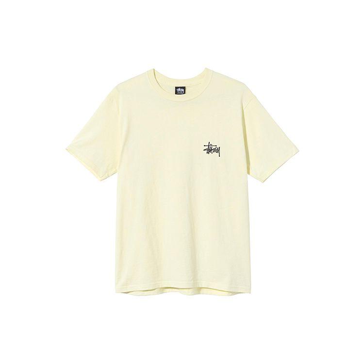 Stussy Классическая базовая футболка с принтом, короткий рукав, унисекс, топ, черный 1904257-1