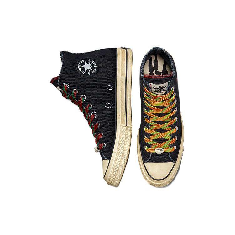 Converse Barriers X Chuck 70 High The North Star Unisex Sneakers Black Fiery-Red Antique-White A01786C