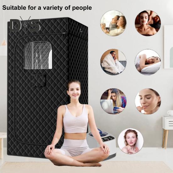 Складная палатка-сауна для помещений с мощным парогенератором, режимом таймера, складная конструкция с двойной молнией, простая сборка, переносная палатка-сауна для домашнего использования