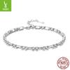 Personalized Minimalist Style Round Box Chain Bracelet Basic Chain S925 Sterling Silver Versatile Bracelet