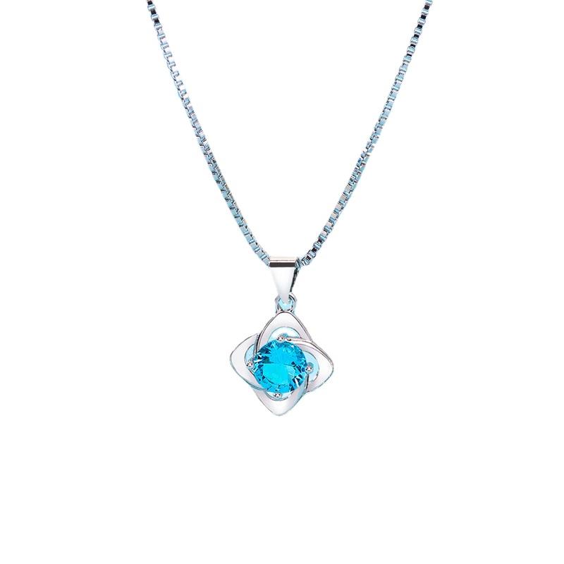 Sace Gems Женское ожерелье, кулон, медный сплав, циркон, модный подарок