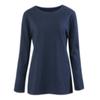 Shop   Women Slub Spring AuTumn Round Neck Solid T shirT Dai Wsh 1001 Black