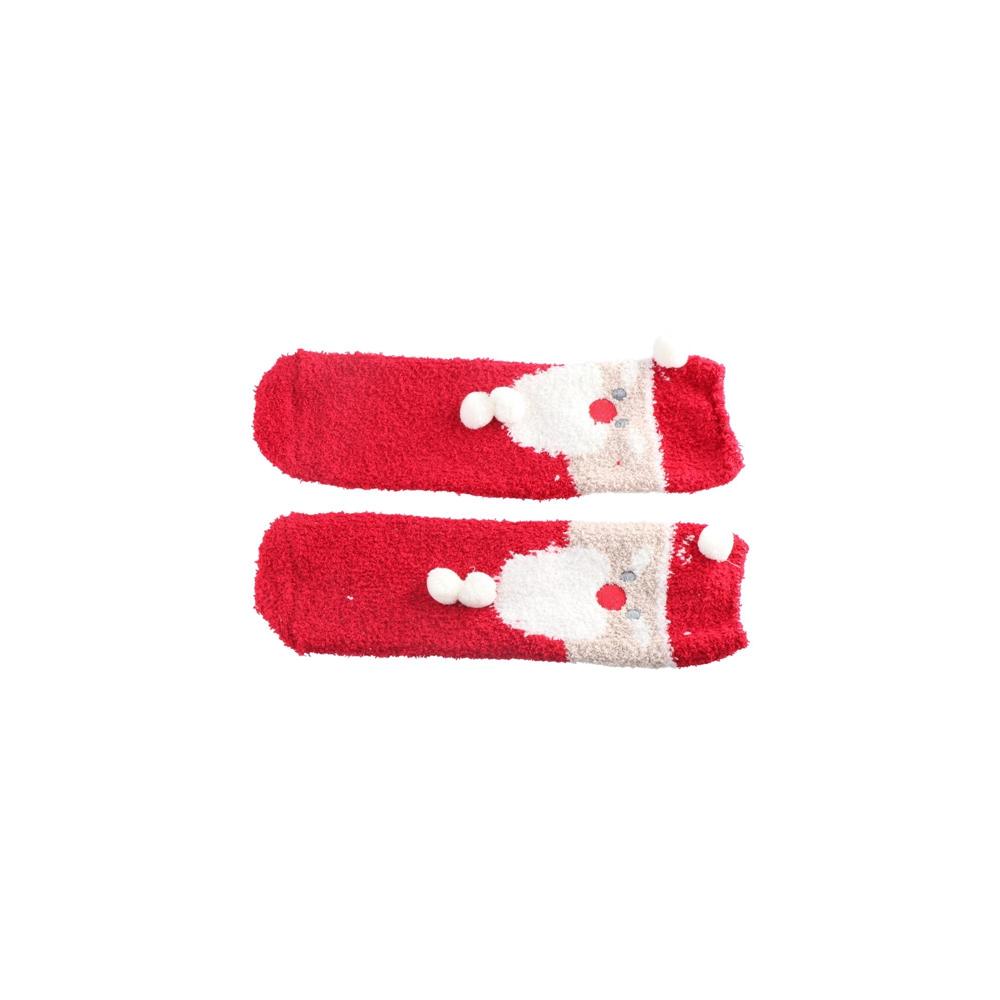 Elk Red Green Floor Sleep Socks Women Hosiery Christmas Socks Coral Velvet Socks Middle Tube Socks