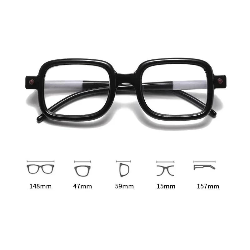 2Pcs Classic Fashion Black Mixed Frame Glasses Set Simple and Versatile Design Suitable for Daily Commuting
