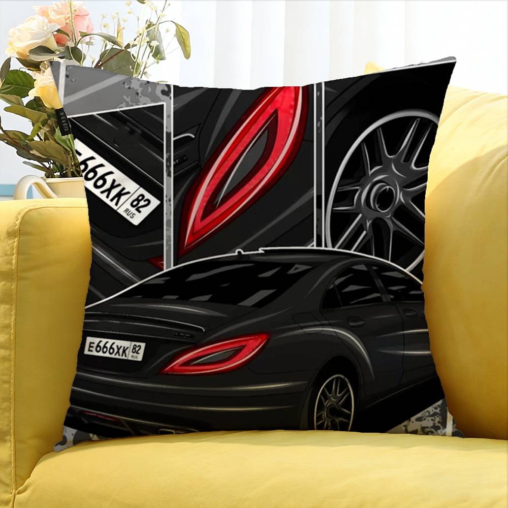 Cool Cls Car World Various Sizes Square Pillow Case For Car Home Bedchamber Decor