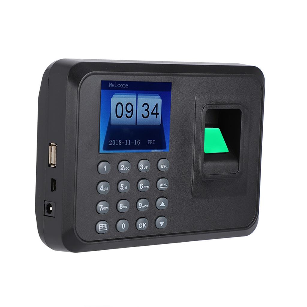 2.4inches TFT LCD Screen Fingerprint Time Clock Attendance Machine Recorder Plug