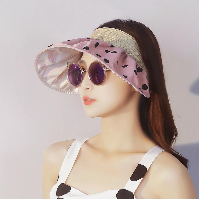 Northwood Летняя шляпа в горошек с пустым верхом для женщин, повязка на голову, пляжная шляпа, дорожная шляпа от солнца, шляпа-ракушка, уличная кепка