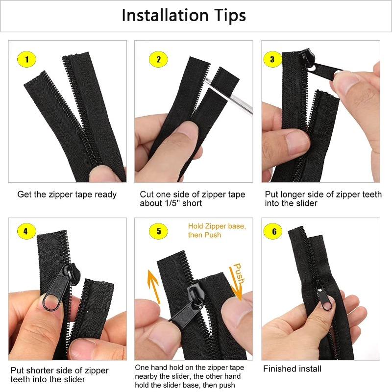 No.3 No.5 Long Nylon Coil Zippers with Auto-lock Zipper Slider for Clothing Bags Luggage Backpack DIY Craft Sewing Accessories