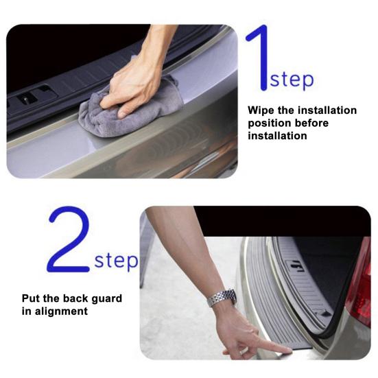 Защитная пленка для заднего бампера автомобиля, универсальная черная силиконовая устойчивая к царапинам защита двери багажника, аксессуар для входной двери