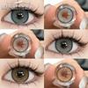 1 Pair New Colored Contact Lenses For Eyes Natural High Quality Green Gray Pupils Yearly